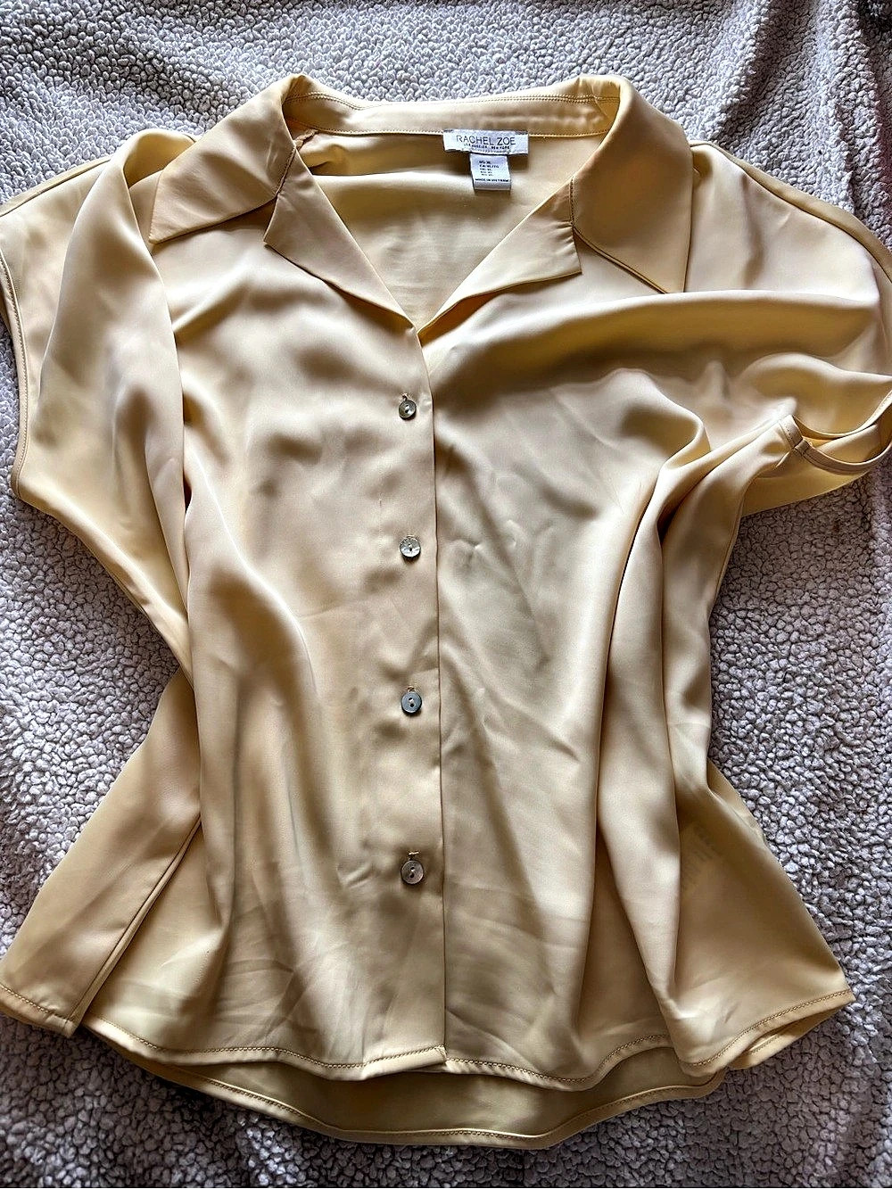 Rachel Zoe Yellow Button Down Top